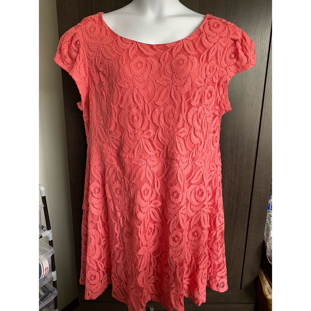 EUC peach lace dress